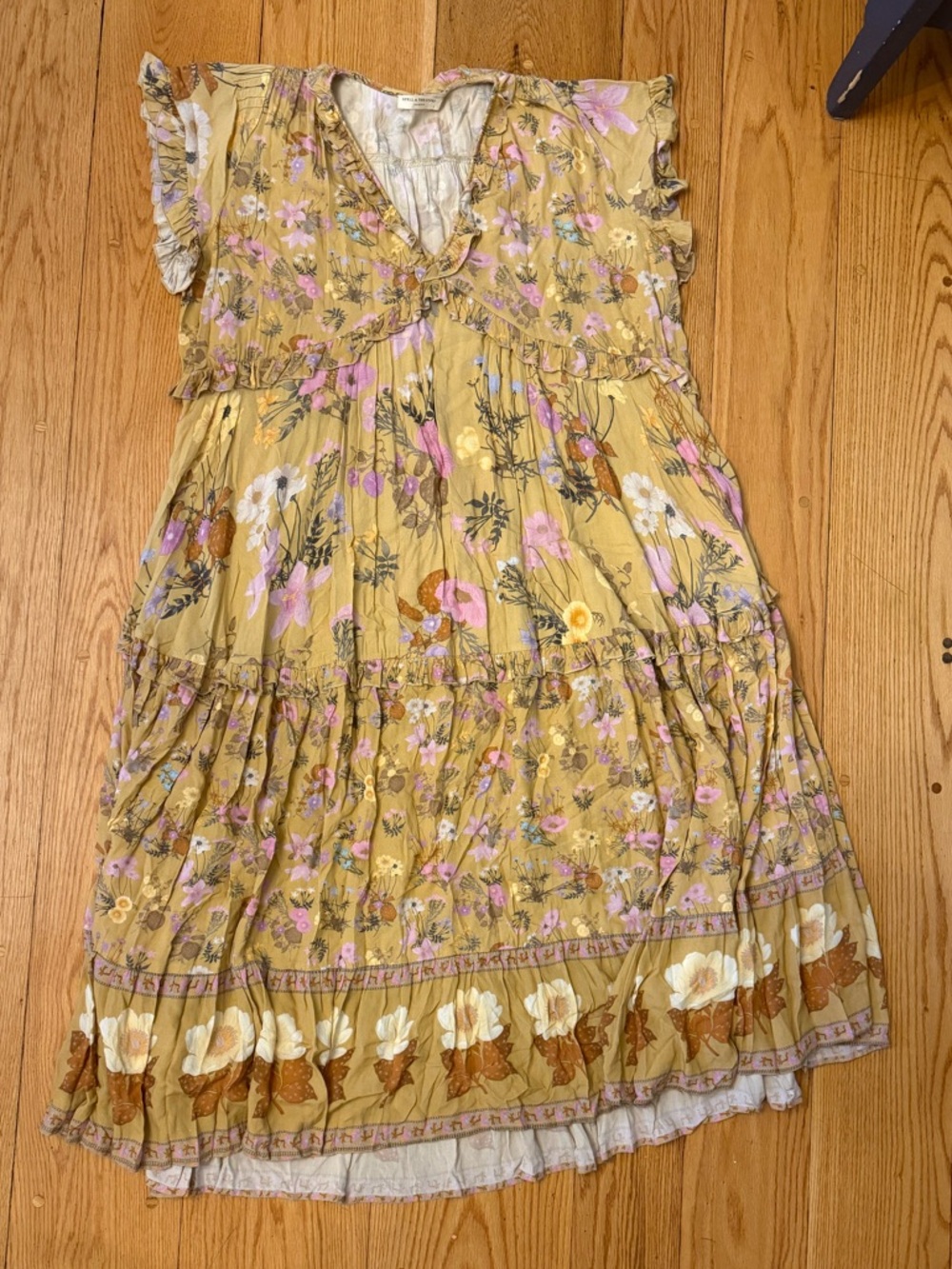Spell & The Gypsy Wild Bloom Maxi Dress Boho Floral Tiered Size Small Festival - Picture 7 of 8
